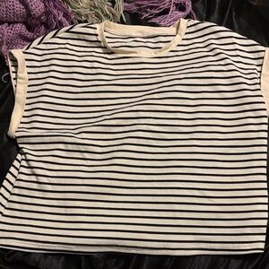 Elegant Striped Black and White Blouse